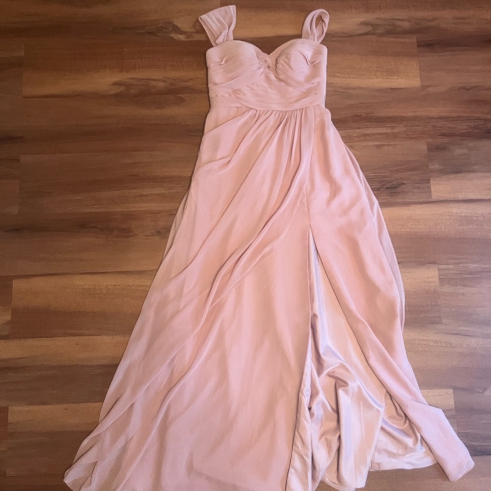 Azazie Off the Shoulder Chiffon Dress